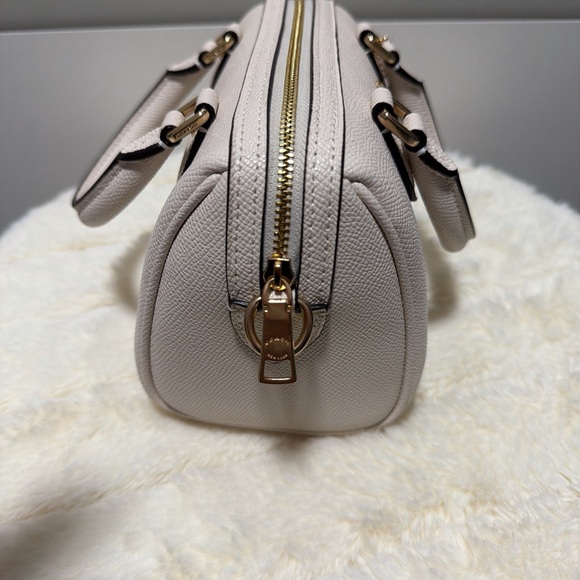 Coach Pebbled Leather Mini Satchel in Light Cream with Gold Hardware - Picture 2 of 3